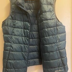 Eddie Bauer Green Quilted Puffer Vest